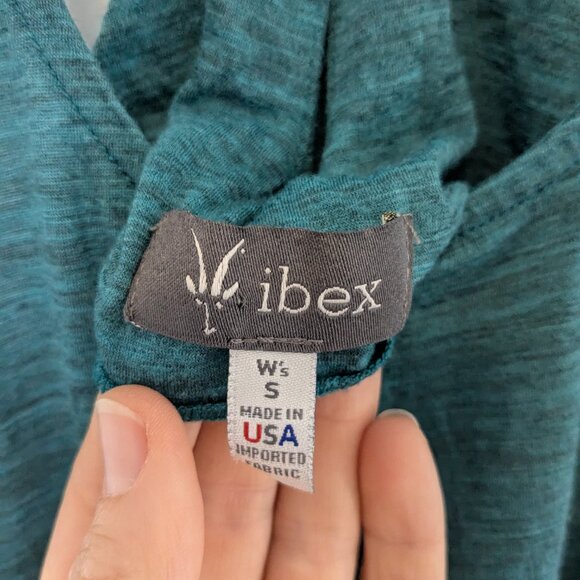 Ibex Carmen Merino Wool Racerback Tank Dress Fit & Flare Teal Blue Size Smal - Picture 5 of 11